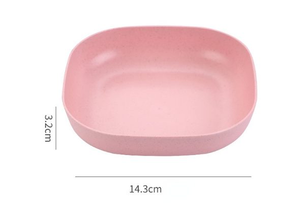 10 Pcs Plate Set with Holder (Random Colour)