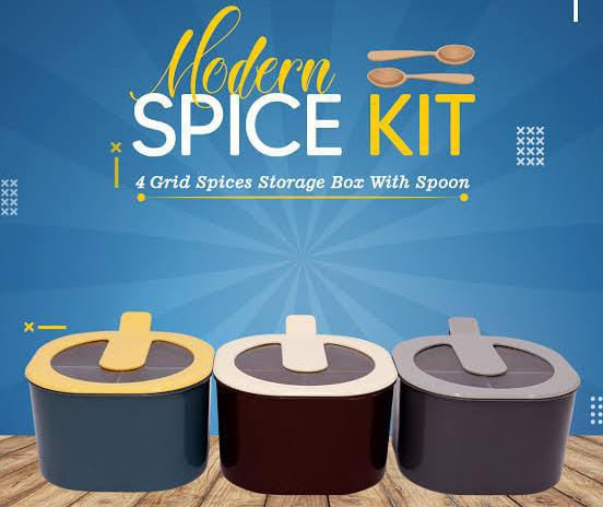 4 in 1 Modern Spice Box (Random Colour)