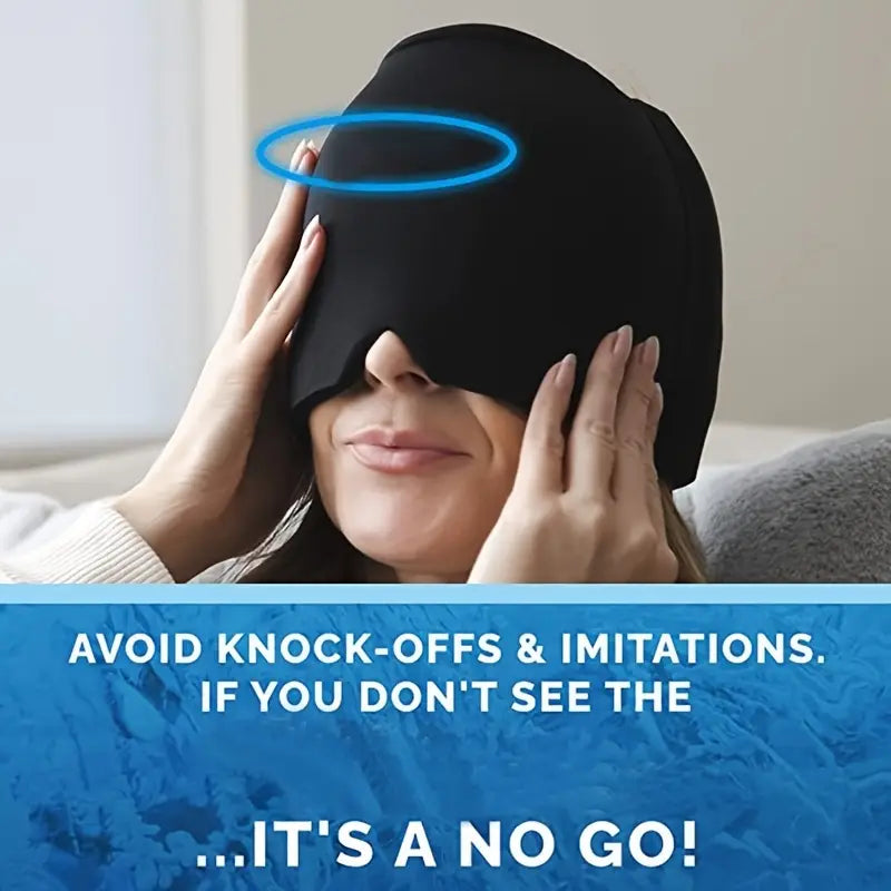 Cooling & Heating Migraine Relief Cap – Headache & Stress Therapy Mask