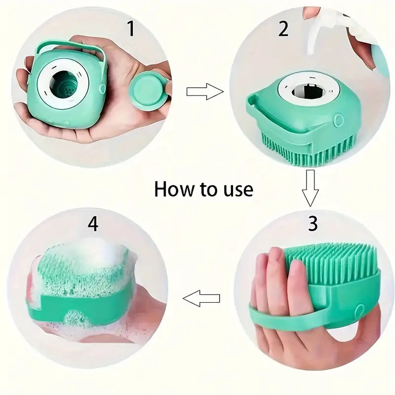 2-in-1 Soap Filling Bath Brush (Random Color)