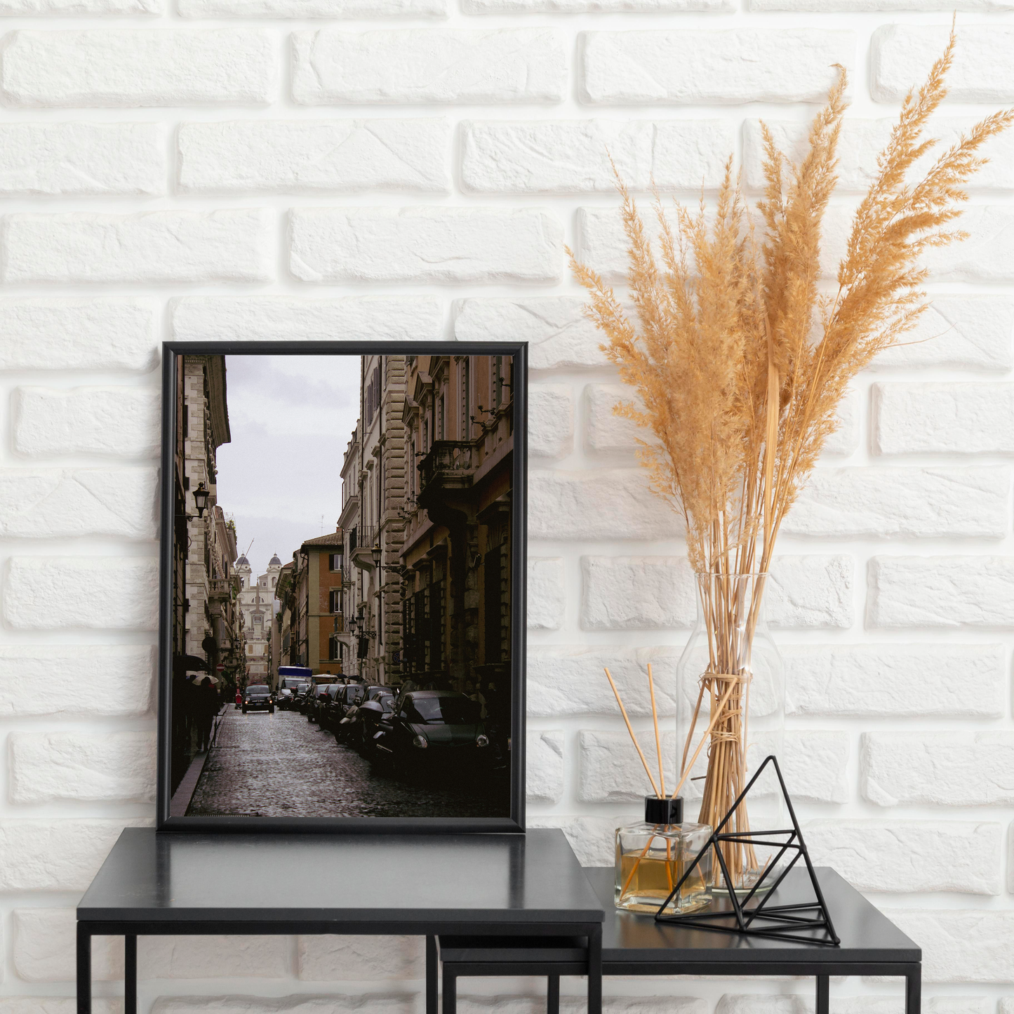 Rainy Streets of Rome - Wall Frame