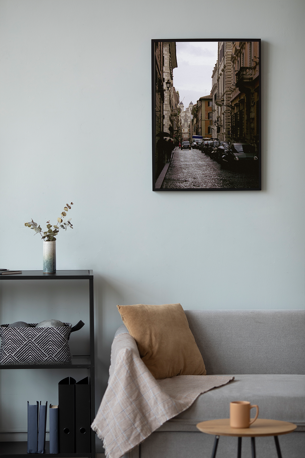 Rainy Streets of Rome - Wall Frame