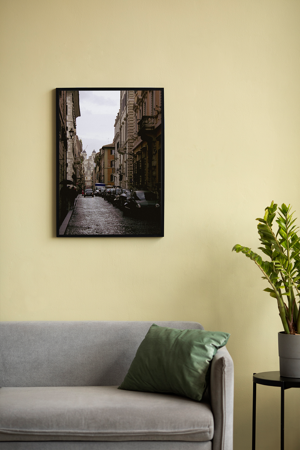 Rainy Streets of Rome - Wall Frame