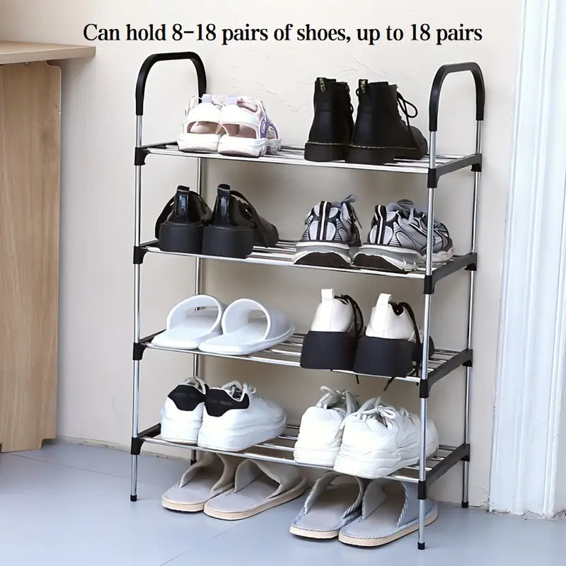 4-Layer Multipurpose Shoe Rack – Space-Saving Organizer for up to 12 Pairs | Durable & Easy Assembly