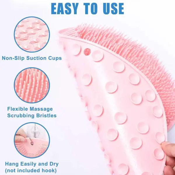 Shower Foot & Back Scrubber Mat (Random Colour)