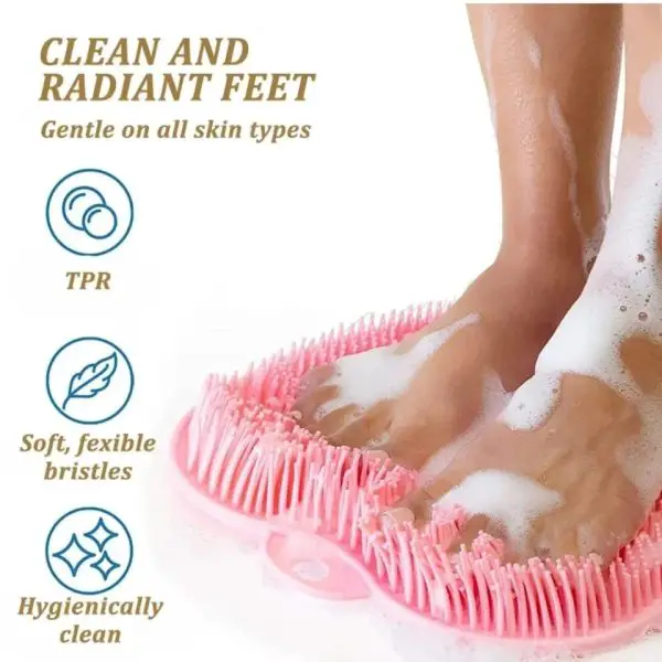 Shower Foot & Back Scrubber Mat (Random Colour)