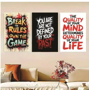 Set of 3 Wooden Wall Art Phototile Frames