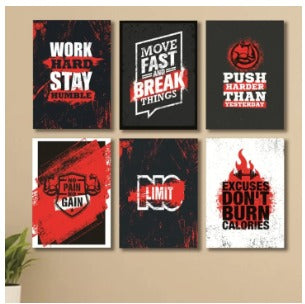 Set of 6 Wooden Wall Art Phototile Frames