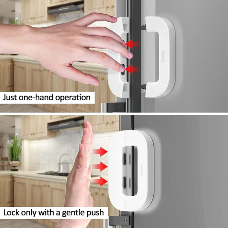 Child Safety Refrigerator Lock – Strong Adhesive Baby Proof Fridge & Cabinet Lock