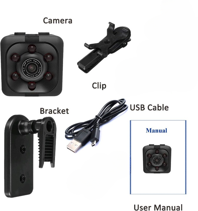 SQ6 Mini HD 1080p Camera with Night Vision & Motion Detection – Compact Security Cam