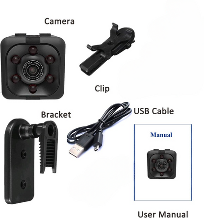 SQ6 Mini HD 1080p Camera with Night Vision & Motion Detection – Compact Security Cam