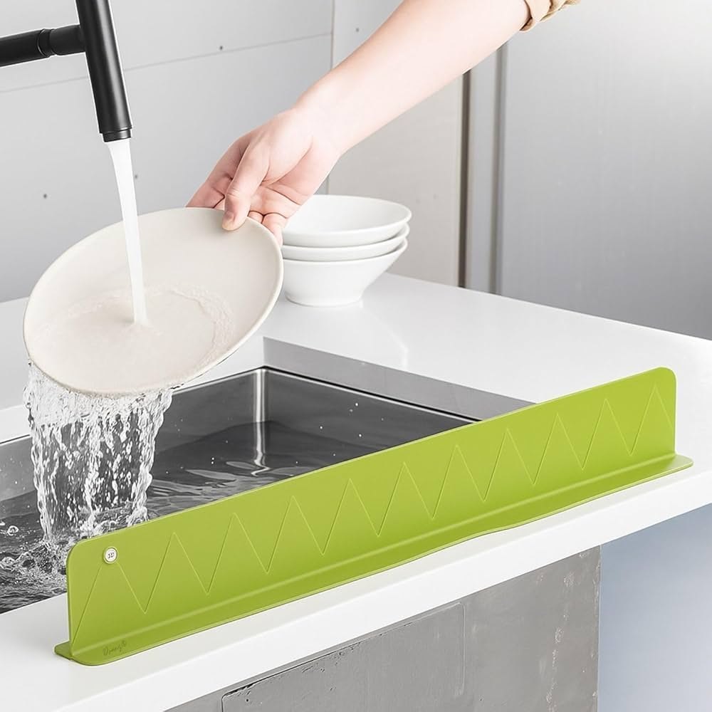 14-Inch Sink Splash Guard Silicone Faucet Water Protector