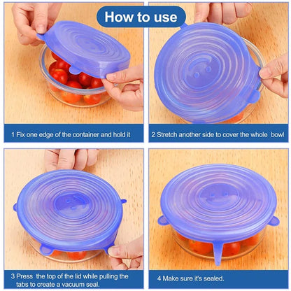 Silicone Stretch Lids (6 Pcs)