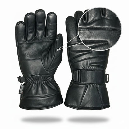 Genuine Sheep Leather Winter Thermal Gloves – Windproof & Warm Riding Gloves
