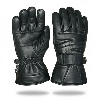 Genuine Sheep Leather Winter Thermal Gloves – Windproof & Warm Riding Gloves