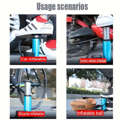 Heavy-Duty Foot Air Pump – Dual Cylinder Tire Inflator (With/Without Pressure Gauge)