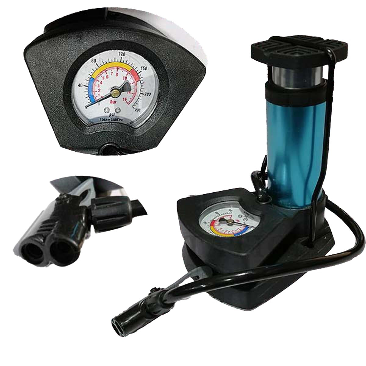 Heavy-Duty Foot Air Pump – Dual Cylinder Tire Inflator (With/Without Pressure Gauge)