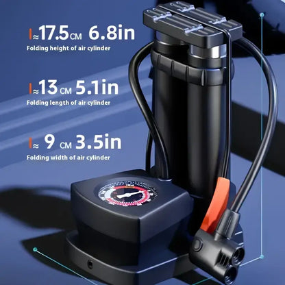 Heavy-Duty Foot Air Pump – Dual Cylinder Tire Inflator (With/Without Pressure Gauge)