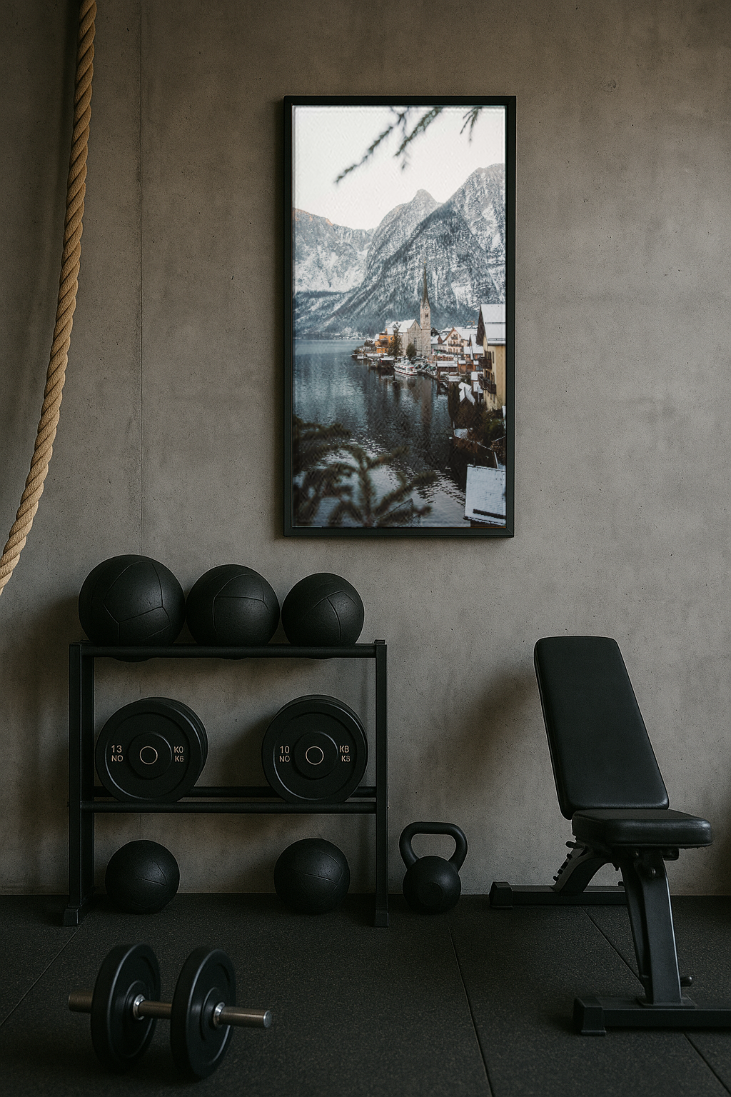 Idyllic Alpine Waterscape - Wall Frame