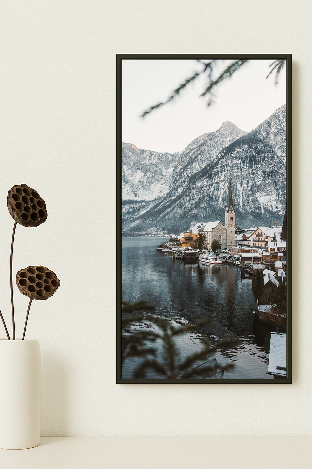 Idyllic Alpine Waterscape - Wall Frame