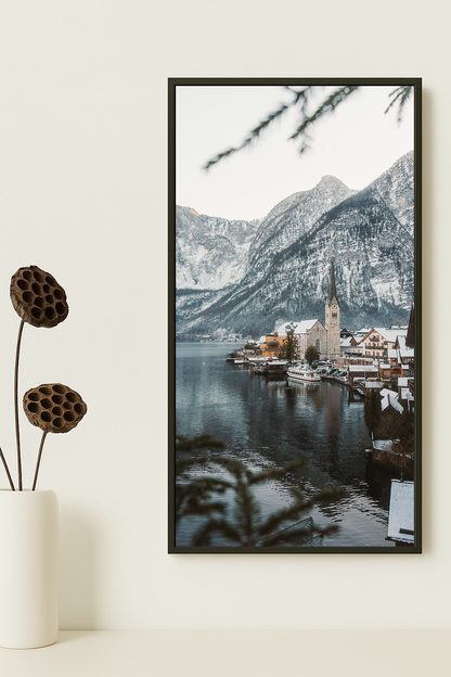 Idyllic Alpine Waterscape - Wall Frame