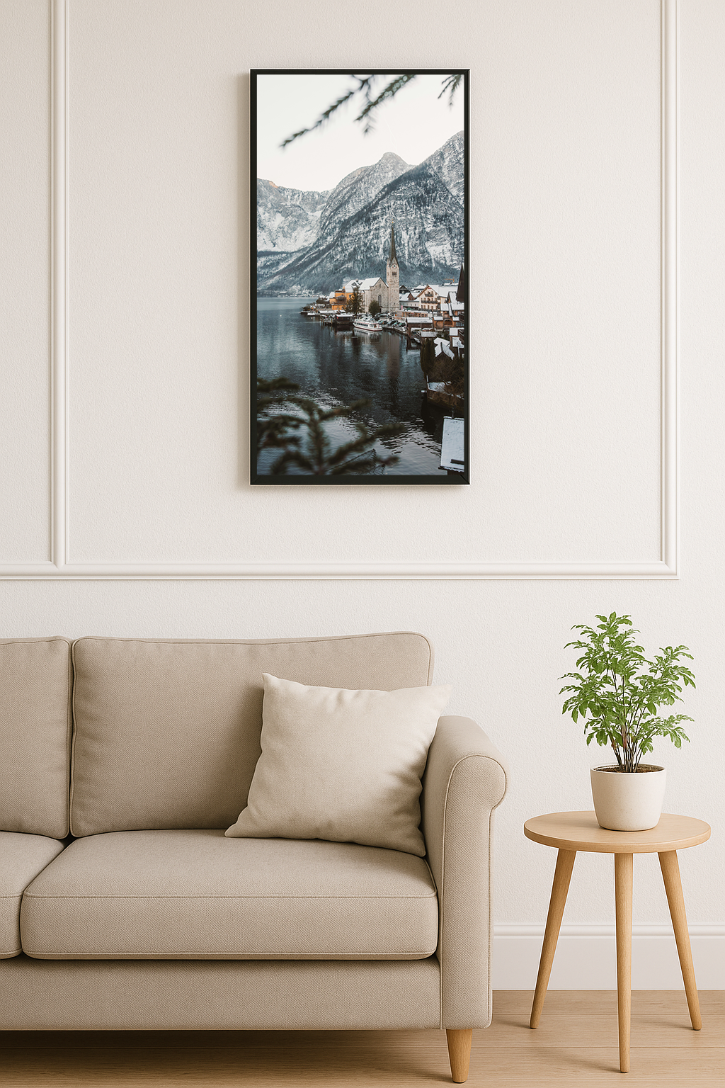 Idyllic Alpine Waterscape - Wall Frame