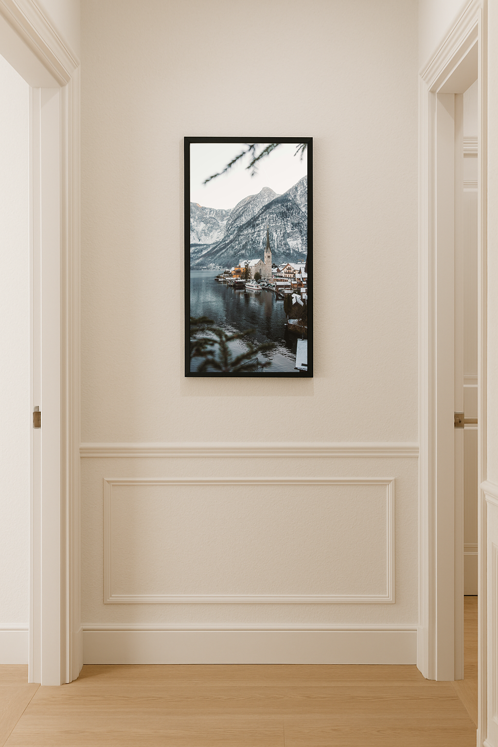 Idyllic Alpine Waterscape - Wall Frame