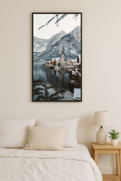 Idyllic Alpine Waterscape - Wall Frame