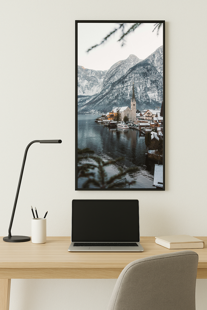 Idyllic Alpine Waterscape - Wall Frame