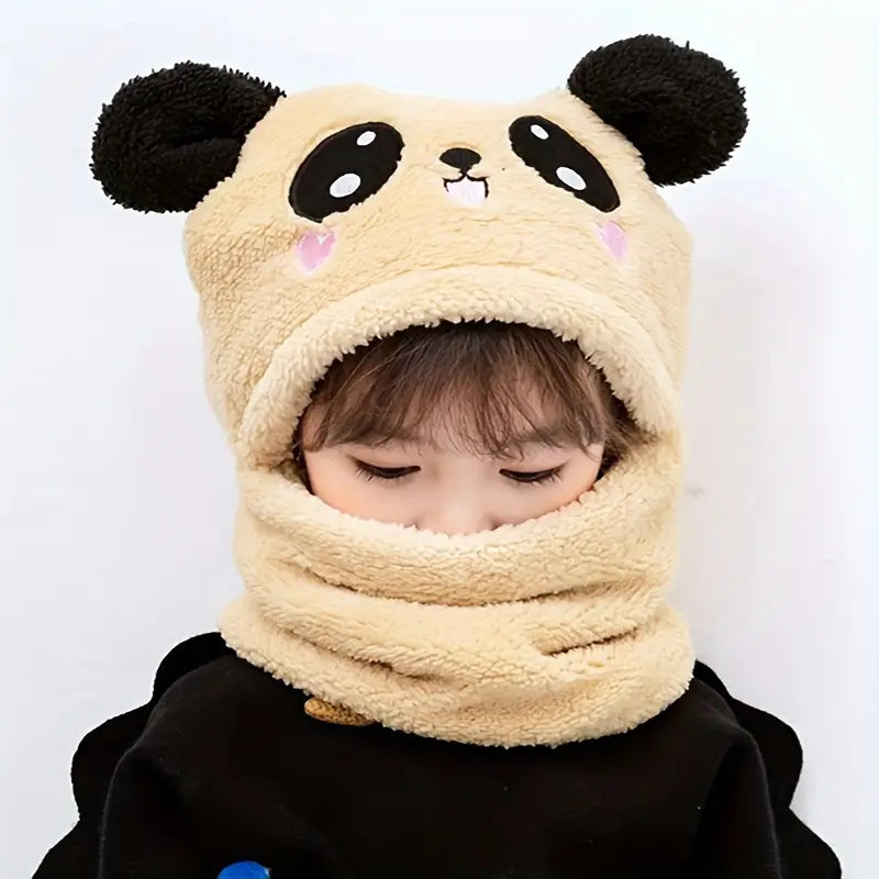 Cute Panda Kids Winter Cap – Ultra Soft Fleece Warm Hat for Boys & Girls