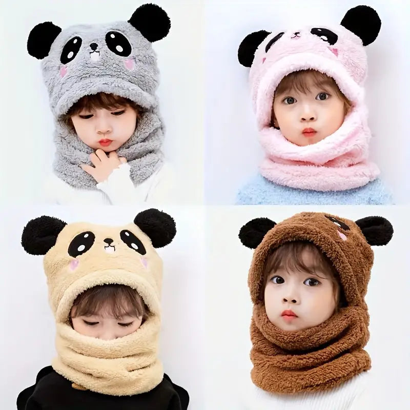 Cute Panda Kids Winter Cap – Ultra Soft Fleece Warm Hat for Boys & Girls