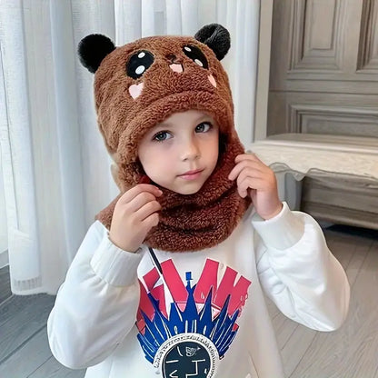 Cute Panda Kids Winter Cap – Ultra Soft Fleece Warm Hat for Boys & Girls