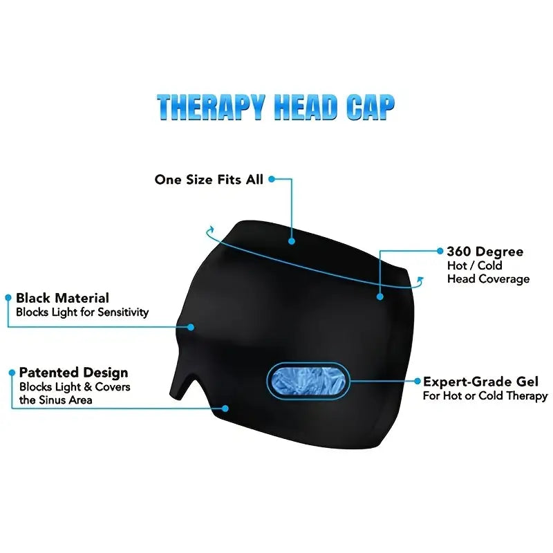 Cooling & Heating Migraine Relief Cap – Headache & Stress Therapy Mask