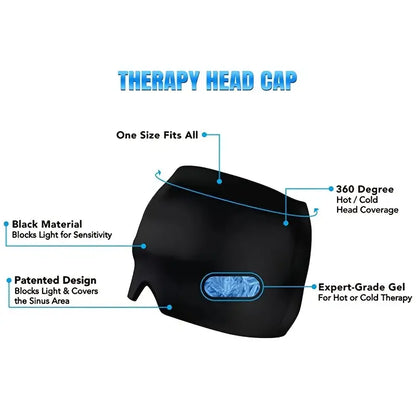 Cooling & Heating Migraine Relief Cap – Headache & Stress Therapy Mask
