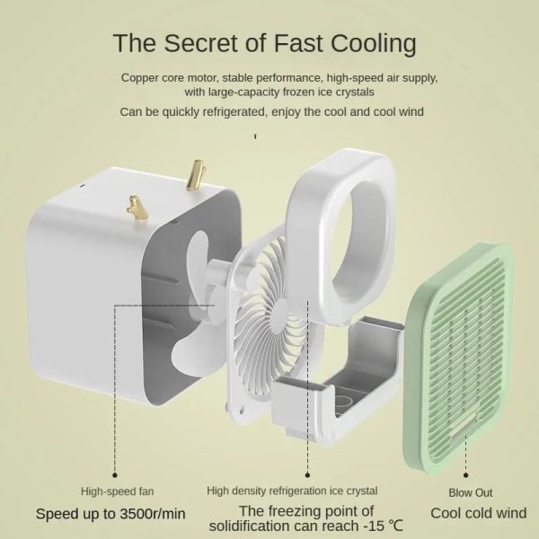 Portable Desktop Air Conditioning Fan (Random Colour)