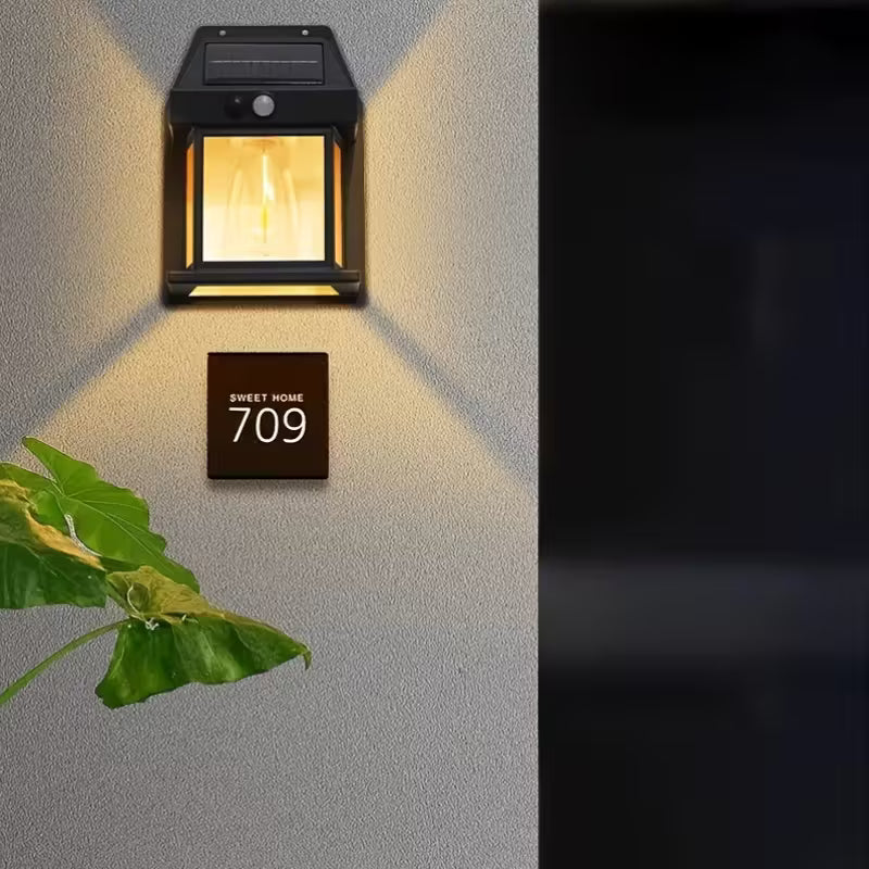 Solar Wall Light with Motion Sensor – Outdoor Waterproof LED Lantern for Garden, Patio & Porch