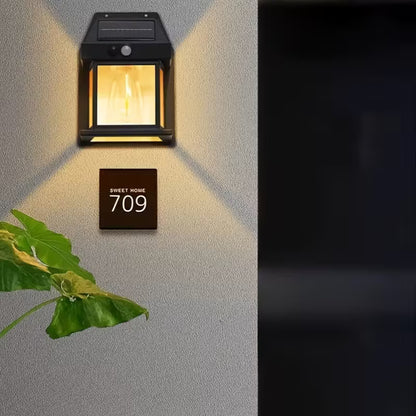Solar Wall Light with Motion Sensor – Outdoor Waterproof LED Lantern for Garden, Patio & Porch