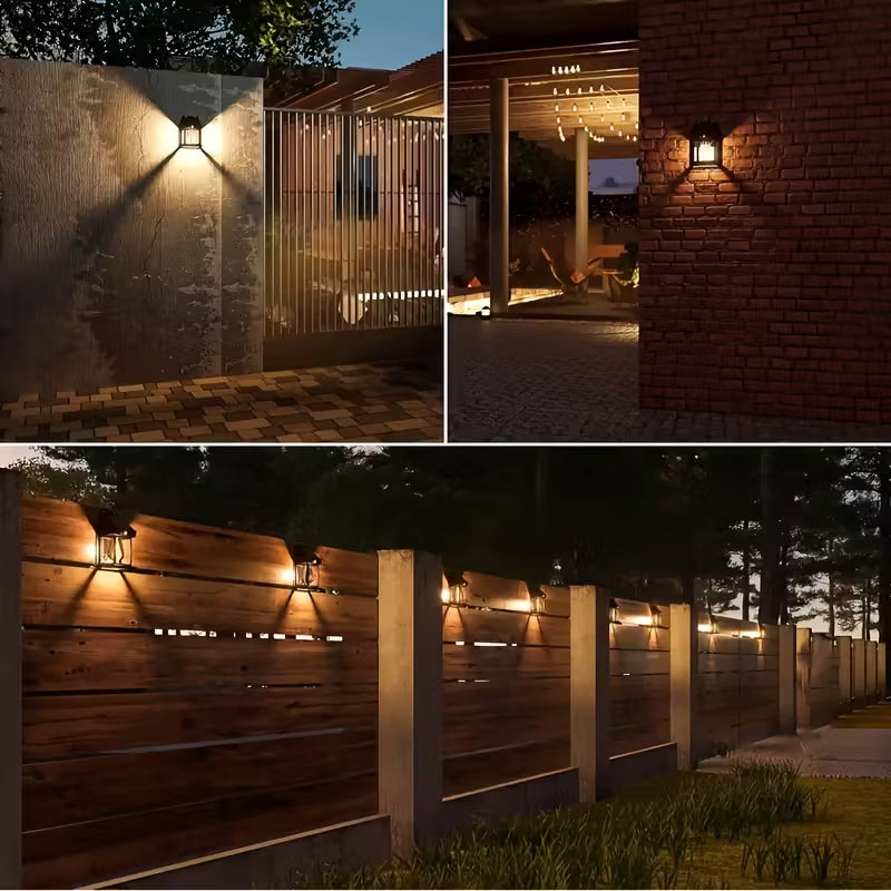 Solar Wall Light with Motion Sensor – Outdoor Waterproof LED Lantern for Garden, Patio & Porch