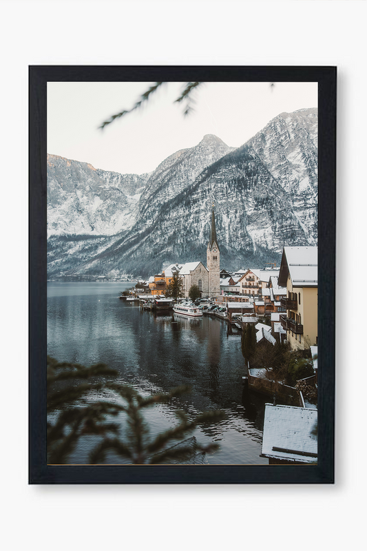 Idyllic Alpine Waterscape - Wall Frame