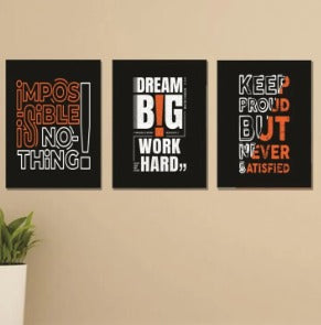 Set of 3 Wooden Wall Art Phototile Frames