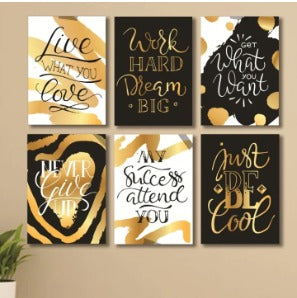 Set of 6 Wooden Wall Art Phototile Frames