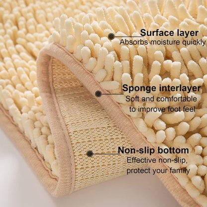 Water Absorbant Microfiber Door Matts (Random Colour)