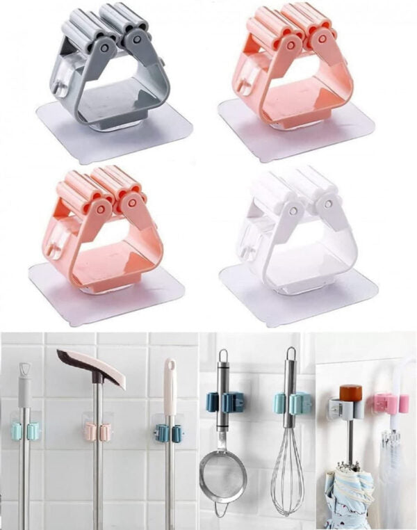 Self Adhesive Mop & Broom Holder 3Pcs