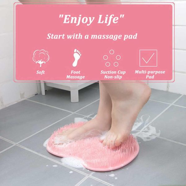 Shower Foot & Back Scrubber Mat (Random Colour)